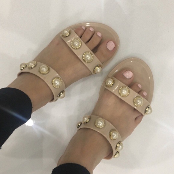 Shoes - Nude Pearl Sandals